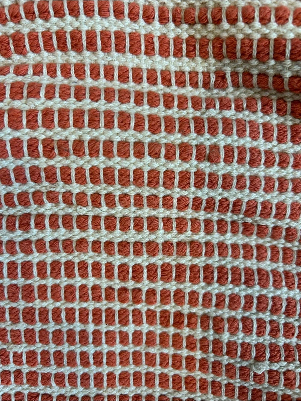 Twig & Arrow Handwoven coral & Cream Tassel Tote boho Bag